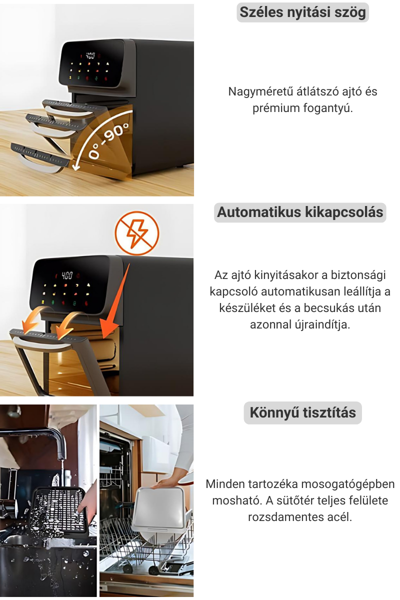 FryChef könnyű tisztítás